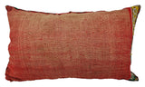 Rückseite,des  Kelimkissen, aus rot eingefärbter Schurwollerot, Vintage