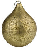 Handgelochte Messinglampe mit kleinen und grossen Löchern