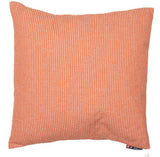 Recyceltes Baumwollmixkissen mit orange- weißen schmalen Streifen von David Fussenegger