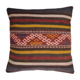 rot-gelb gestreiftes KIlim mit ornamenten