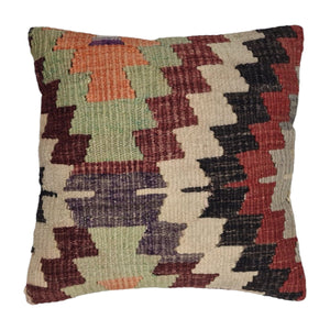 Kilim mit zickzackmuster in verblassten Farben