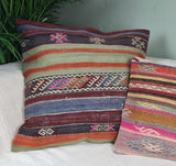 Türkisches Kelimkissen - Bodenkissen - Bunt - 60 x 60 cm