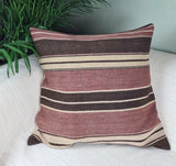 braun-beige gestreiftes orientalisches Bodenkissen